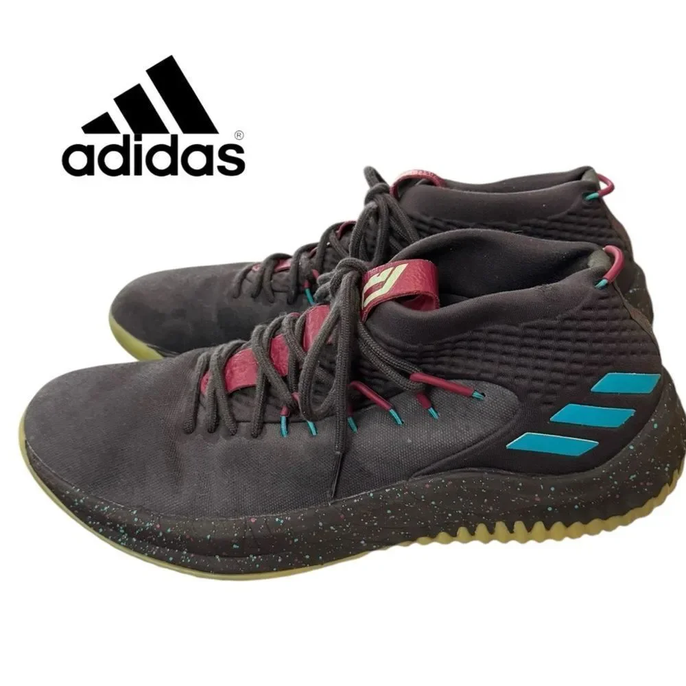 Adidas Dame 4 Black Glow Men's CQ1254 Glow in the Dark Outsole Sneakers 12.5